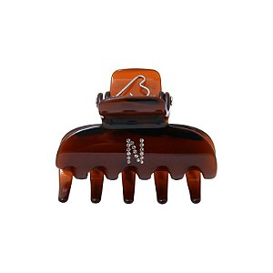 Piranha de cabelo Bianca acrílico marrom letra N 05 003