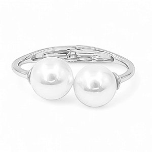 Bracelete pérolas ródio semijoia 2991