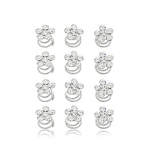 Kit terere florzinha m strass 12 peças BP-53