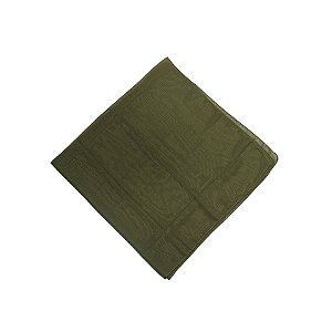 Lenço quadrado liso verde musgo LEN-HS-002