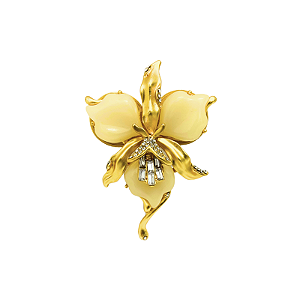 Broche magnético orquídea