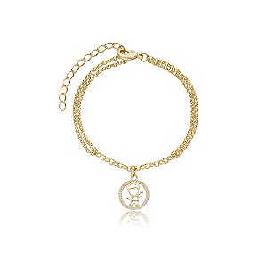 Pulseira menino ouro semijoia