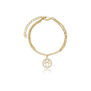 Pulseira menina ouro semijoia