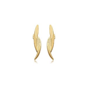 Brinco curvas ouro semijoia BA 7401