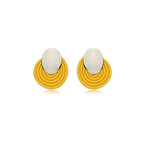 Brinco Design Natural algodão amarelo BR 2043