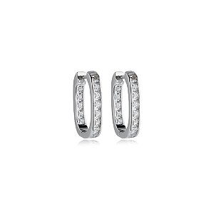 Brinco argolinha zircônia ródio semijoia 24k17106
