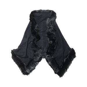 Pelerine pelo sintético preto XGY-01