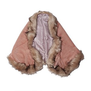 Pelerine  pelo sintético rosa XP-02