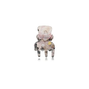 Piranha de cabelo Bianca acrílico floral 05 035