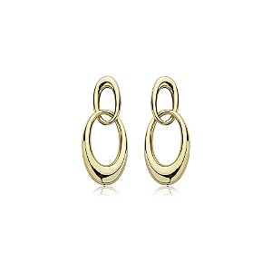 Brinco elos ouro semijoia 49384