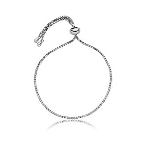 Pulseira gravatinha fina zircônia ródio semijoia 24k20080