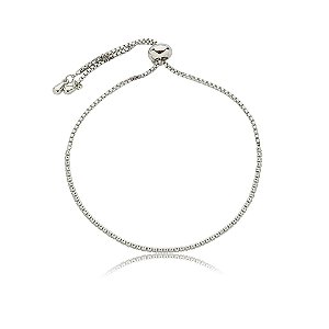 Pulseira gravatinha fina zircônia ródio semijoia 24k20080