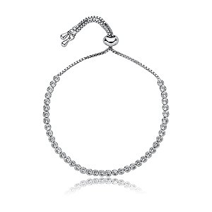 Pulseira gravatinha zircônia redonda ródio semijoia 24k20097