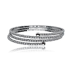 Pulseira mola zircônia ródio semijoia 24k18101