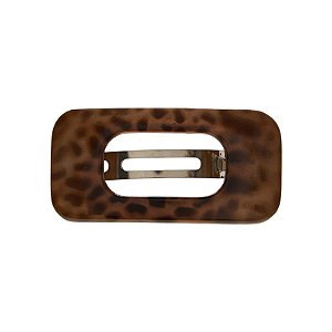 Presilha francesa Finestra animal print marrom claro N491CMC
