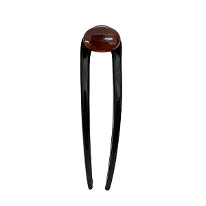 Pente coque resina preto e marrom