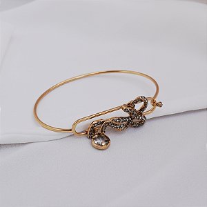 Bracelete Claudia Arbex cristais ouro vintage
