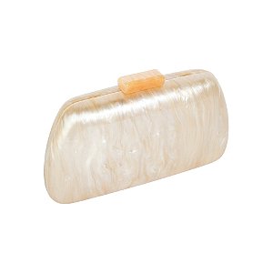 Clutch acrílico madrepérola champanhe Y-86