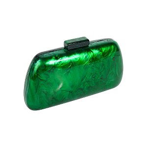 Cluch acrílcio madrepérola verde musgo Y-86