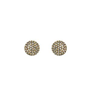 Brinco Hector Albertazzi botão black diamond ouro vintage