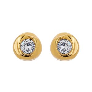 Brinco Hector Albertazzi orgânico cristal ouro vintage