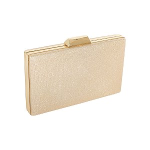 Clutch retangular dourada K-86