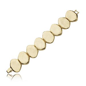 Pulseira placas ouro fosco semijoia