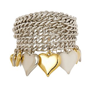 Maxi pulseira Juliana Manzini elos heart mix de banhos