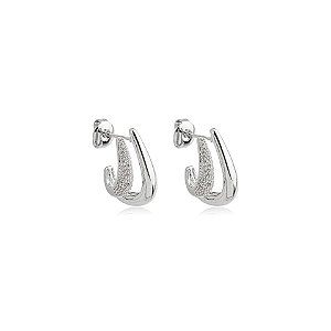 Brinco garras zircônias ródio semijoia 25a01009