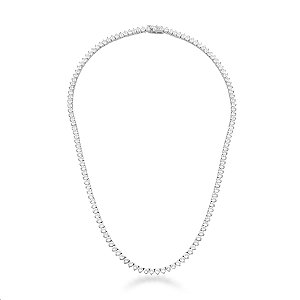 Colar curto zircônia cristal ródio semijoia