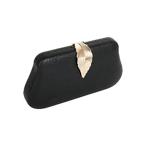 Clutch folha preta S-393