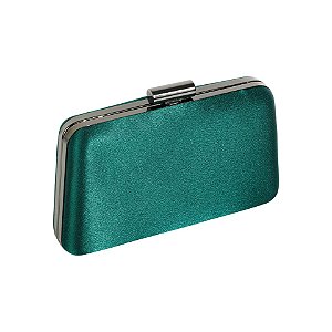 Clutch trapézio cetim verde musgo E-18