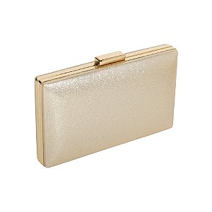 Clutch retangular dourado E-57