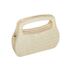 Clutch palha bege S-400
