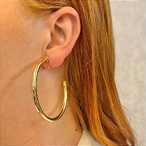 Brinco pressão argola g ouro semijoia 6221805