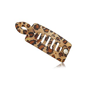 Presilha banana Bianca acrílico pequena animal print 60 007
