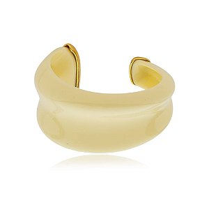 Bracelete SD Sheila Morais resina vanila ouro vintage