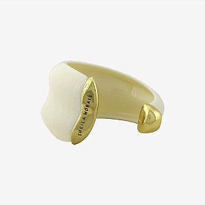 Bracelete SD Sheila Morais resina vanila ouro vintage