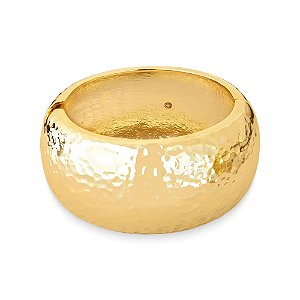 Bracelete maxi martelado ouro semijoia