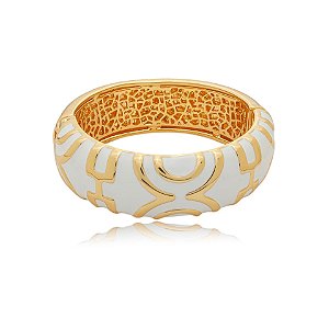 Bracelete esmaltado ouro semijoia