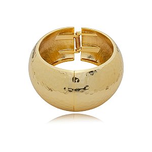 Bracelete martelado ouro semijoia