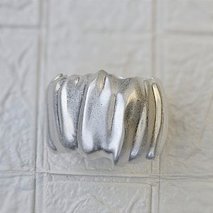 Bracelete ondas ródio acetinado semijoia
