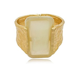 Bracelete resina ouro acetinado semijoia