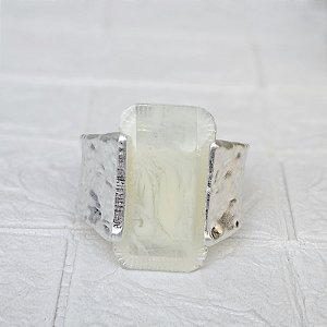 Bracelete resina ródio acetinado semijoia