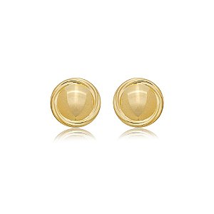 Maxi brinco redondo ouro semijoia