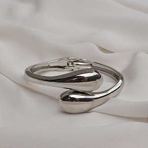 Bracelete gotas ródio semijoia