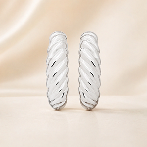 Maxi Brinco Torcido Banho de Ródio