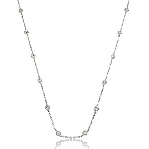 Colar curto cristais ródio semijoia 25k03030