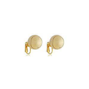 Brinco pressão esfera lisa gg ouro semijoia 6889305