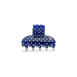 Piranha de cabelo Bianca acrílico azul poá branco 05 008